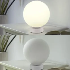 LED Tischleuchte rund weiß Smarthome dimmbar Fernbedienung App