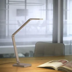 LED Tischleuchte SAMSKY, bronce, dimmbar, Touchdimmer, höhenverstellbar, Memoryfunktion