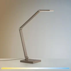 LED Tischleuchte SAMSKY, bronce, dimmbar, Touchdimmer, höhenverstellbar, Memoryfunktion