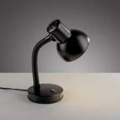 LED Tischleuchte schwarz Beistellampe Schalter Schreibtisch Nachttisch