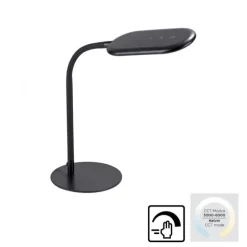 LED Tischleuchte, schwarz, CCT, dimmbar, Innenleuchte, IP20