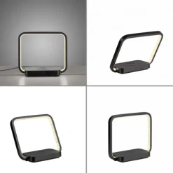 LED Tischleuchte schwarz Handy Ladefunktion Touchschalter dimmbar