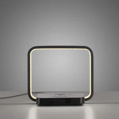 LED Tischleuchte schwarz Handy Ladefunktion Touchschalter dimmbar