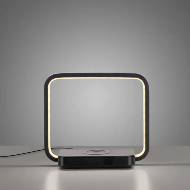 LED Tischleuchte schwarz Handy Ladefunktion Touchschalter dimmbar