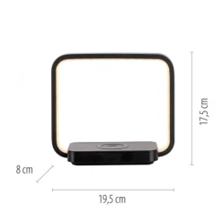 LED Tischleuchte schwarz Handy Ladefunktion Touchschalter dimmbar