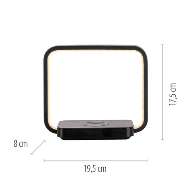 LED Tischleuchte schwarz Handy Ladefunktion Touchschalter dimmbar