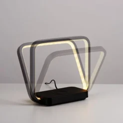 LED Tischleuchte schwarz Handy Ladefunktion Touchschalter dimmbar