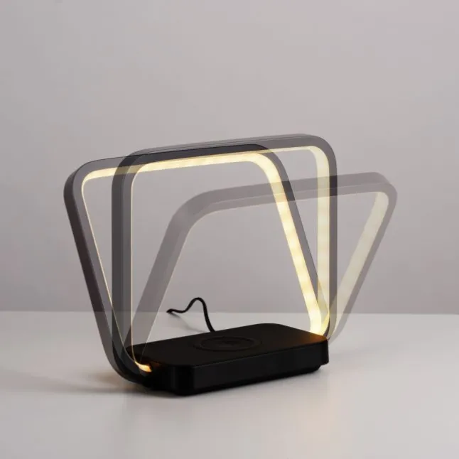 LED Tischleuchte schwarz Handy Ladefunktion Touchschalter dimmbar