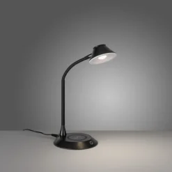 LED Tischleuchte schwarz Handy Ladefunktion Touchdimmer verstellbar
