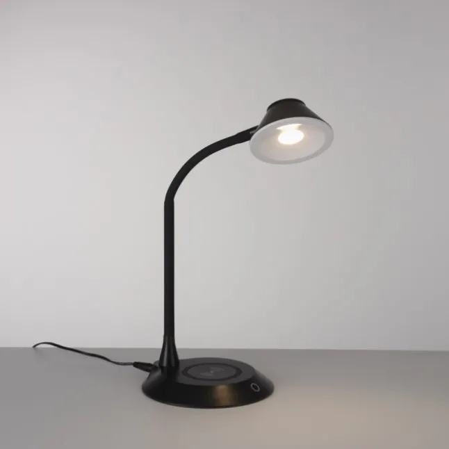 LED Tischleuchte schwarz Handy Ladefunktion Touchdimmer verstellbar