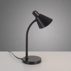 LED Tischleuchte schwarz mit Schalter flexible Schreibtischleuchte