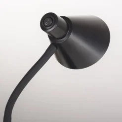 LED Tischleuchte schwarz mit Schalter flexible Schreibtischleuchte