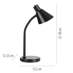 LED Tischleuchte schwarz mit Schalter flexible Schreibtischleuchte