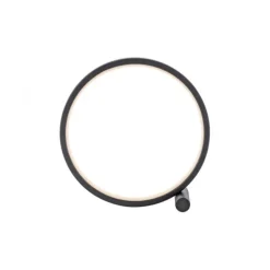 LED Tischleuchte schwarz ring minimalistisch Schnurschalter Beistellampe