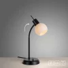 LED Tischleuchte schwarz Schalter flexibel verstellbar Beistelllampe