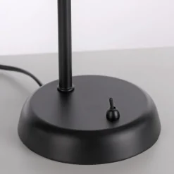 LED Tischleuchte schwarz Schalter flexibel verstellbar Beistelllampe