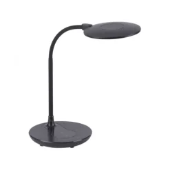 LED-Tischleuchte, schwarz, stufenlos Dimmbar, CCT, inkl. Ladestation für Smartphone
