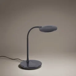 LED-Tischleuchte, schwarz, stufenlos Dimmbar, CCT, inkl. Ladestation für Smartphone