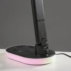 LED Tischleuchte schwarz Touchdimmer Ladefunktion Handy USB kabellos
