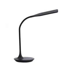 LED-Tischleuchte, schwarz, Touch-Dimmer, Lichtfarbsteuerung, modern