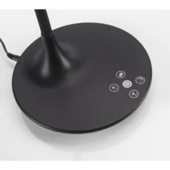 LED-Tischleuchte, schwarz, Touch-Dimmer, Lichtfarbsteuerung, modern