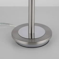 LED Tischleuchte silber Alabaster Dekor Glas 3 Stufen Touchdimmer