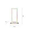LED Tischleuchte silberfarbig Schnurschalter Rainbow RGB Fernbedienung