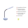 LED-Tischleuchte, silber, Flexarm, Lichtfarbsteuerung, dimmbar