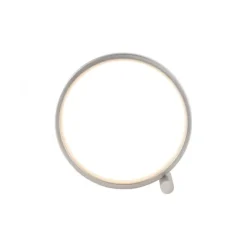 LED Tischleuchte silber ring minimalistisch Schnurschalter Beistellampe
