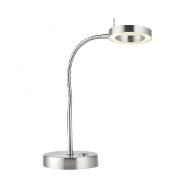 LED Tischleuchte silber verstellbar 3 Stufen Tochdimmer warmweiß Licht