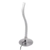 LED-Tischleuchte, stahlfarben, Wellenform, modern, inkl. Schnurschalter