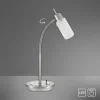 LED-Tischleuchte, stahl, inkl. Kippschalter, modern, inkl. Glasschirm