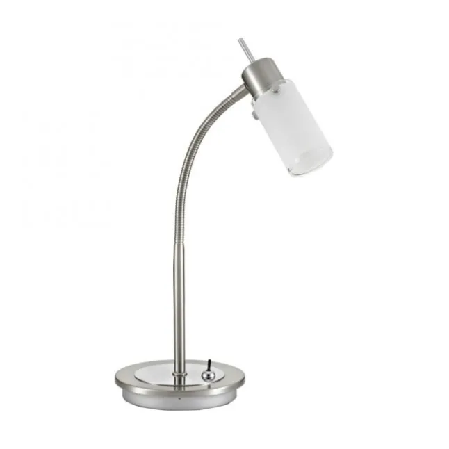 LED-Tischleuchte, stahl, inkl. Kippschalter, modern, inkl. Glasschirm