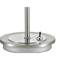 LED-Tischleuchte, stahl, inkl. Kippschalter, modern, inkl. Glasschirm