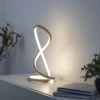 LED Tischleuchte TWIST modernes Design, sandfarben