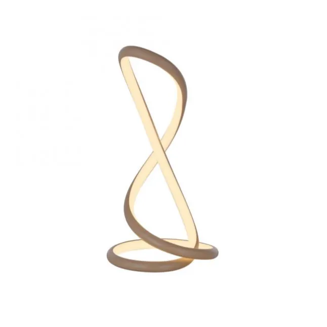 LED Tischleuchte TWIST modernes Design, sandfarben