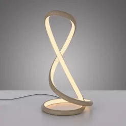 LED Tischleuchte TWIST modernes Design, sandfarben