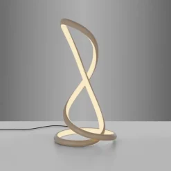 LED Tischleuchte TWIST modernes Design, sandfarben