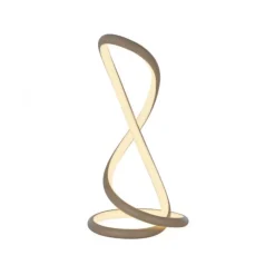 LED Tischleuchte TWIST modernes Design, sandfarben