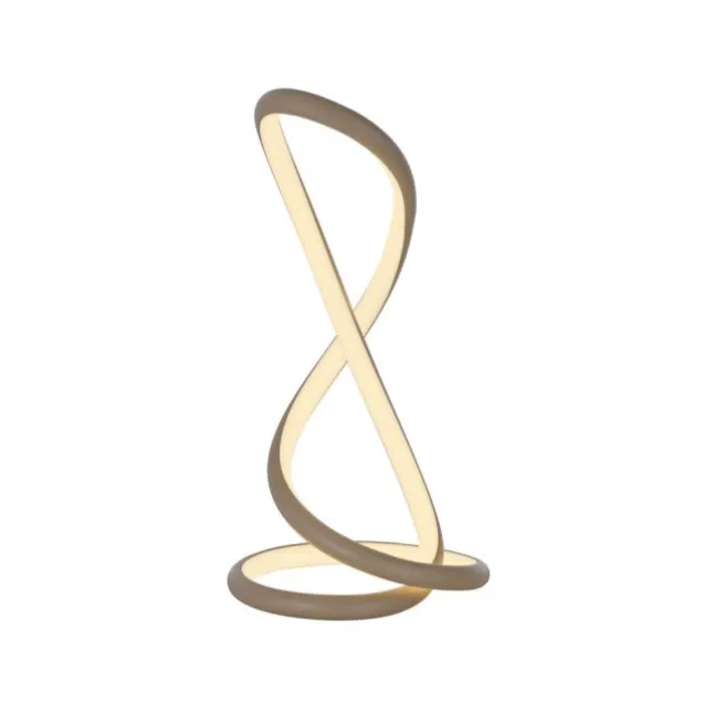 LED Tischleuchte TWIST modernes Design, sandfarben
