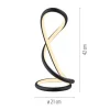 LED Tischleuchte TWIST, schwarz, Nachttischleuchte, Schnurdimmer