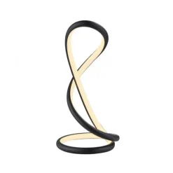 LED Tischleuchte TWIST, schwarz, Nachttischleuchte, Schnurdimmer