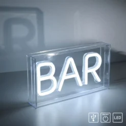 LEDTischleuchte weiß BAR USB Dekorationslampe Schnurschalter