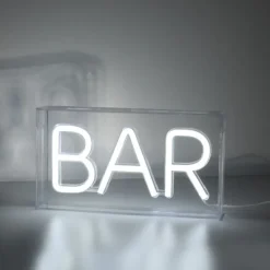 LEDTischleuchte weiß BAR USB Dekorationslampe Schnurschalter