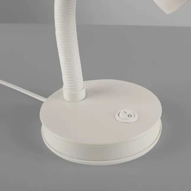 LED Tischleuchte weiß Beistellampe mit Schalter Schreibtisch Nachttisch