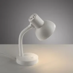 LED Tischleuchte weiß Beistellampe mit Schalter Schreibtisch Nachttisch