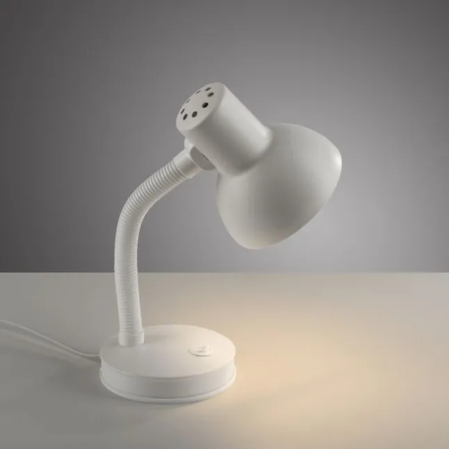 LED Tischleuchte weiß Beistellampe mit Schalter Schreibtisch Nachttisch