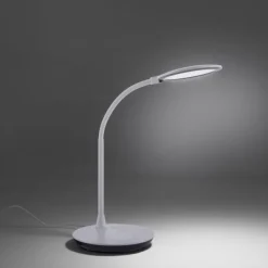 LED-Tischleuchte, weiß, Dimmbar, CCT, inkl. Ladestation für Smartphone