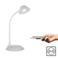 LED Tischleuchte weiß Handy Ladefunktion Touchdimmer flexibel drehbar