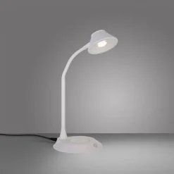 LED Tischleuchte weiß Handy Ladefunktion Touchdimmer flexibel drehbar